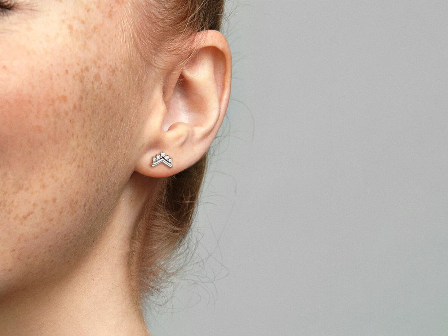 Royal Wishbone Elegance Stud Earrings