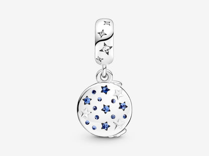 Santa Claus On The Moon Double Dangle Charm
