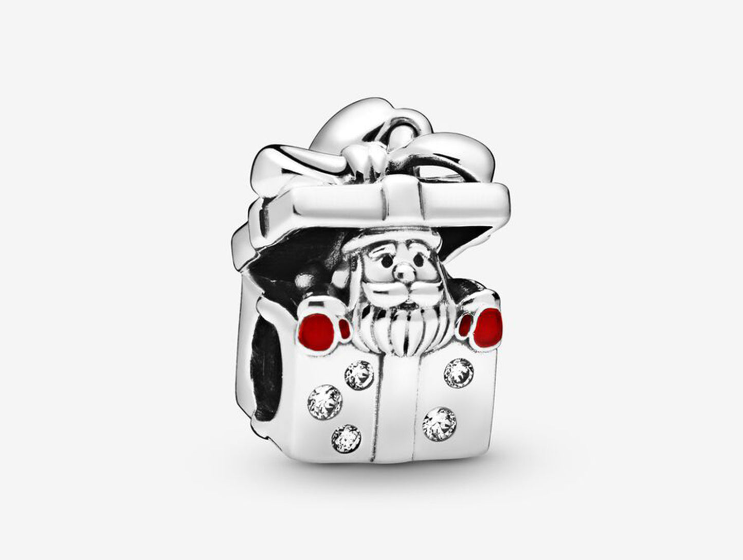 Santa in a Gift Box Charm