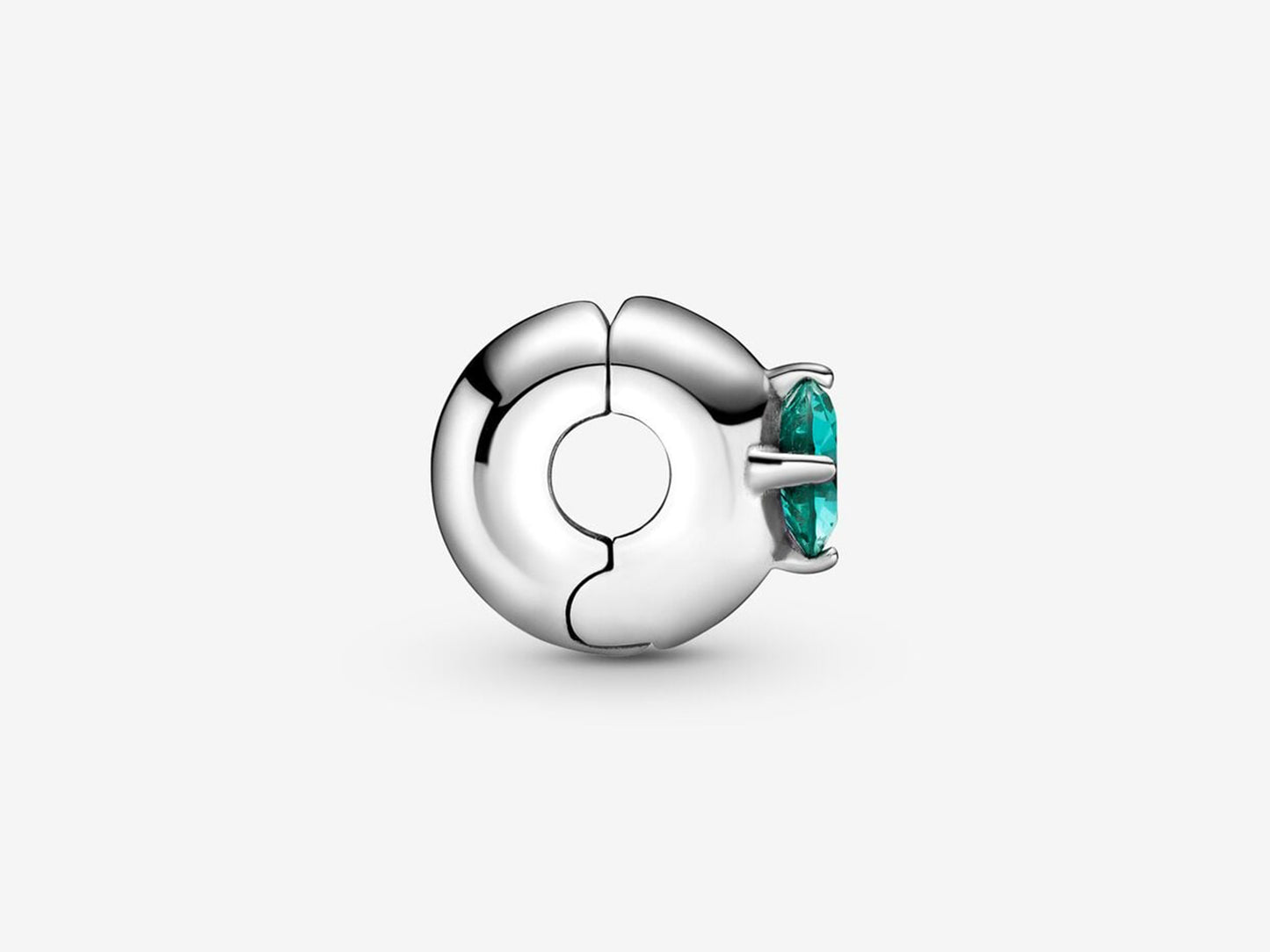 Green Glass Clip Charm
