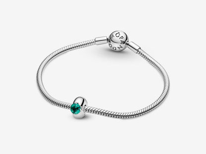 Green Glass Clip Charm