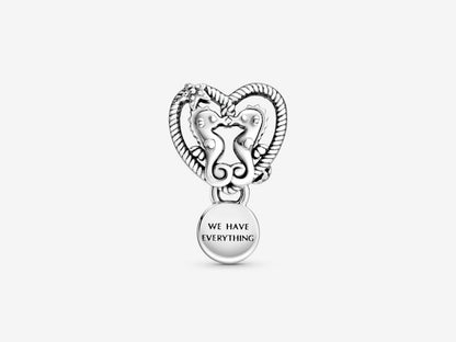 Seahorse Embrace Heart Charm