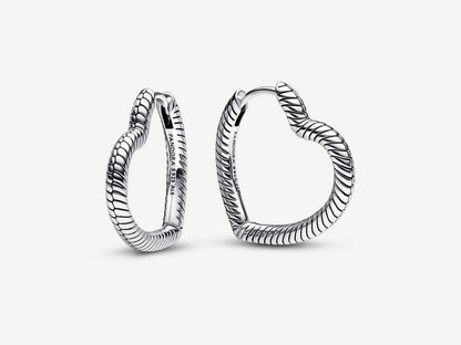 Heart Charm Hoop Earrings