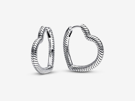 Heart Charm Hoop Earrings