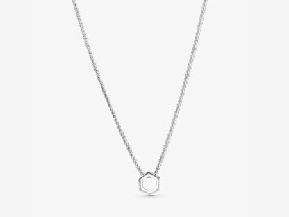 Shimmering Hexagon Necklace