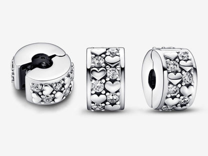 Infinite Hearts Sparkling Clip Charm