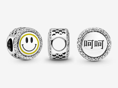 Shimmering Smiley Charm