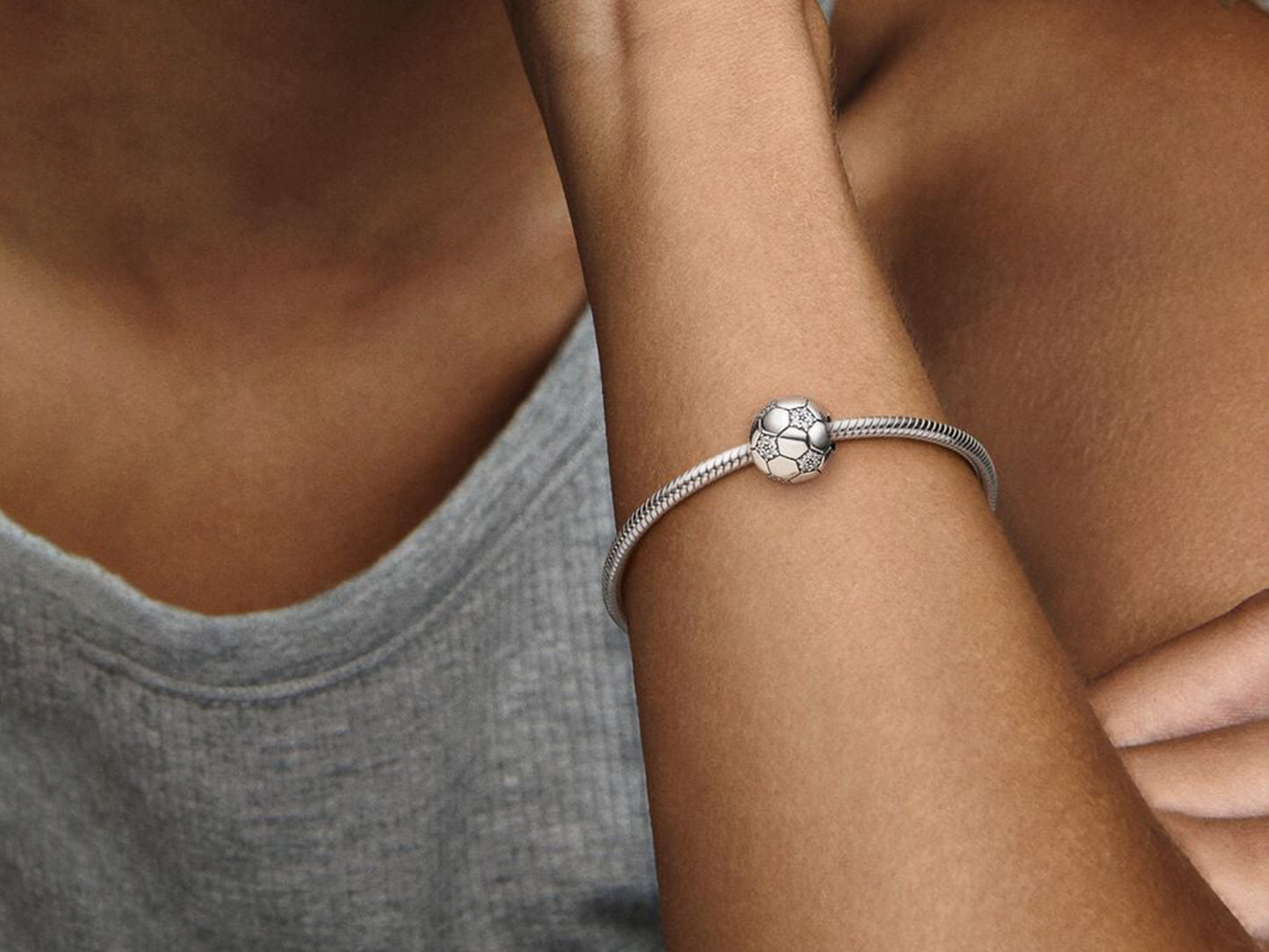 Shimmering Soccer Charm
