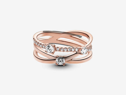 Sparkling Triple Band Ring