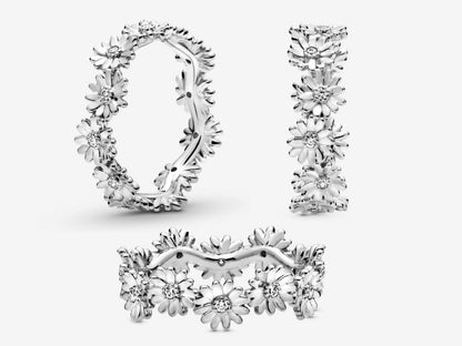 Sparkling Daisy Flower Crown Ring