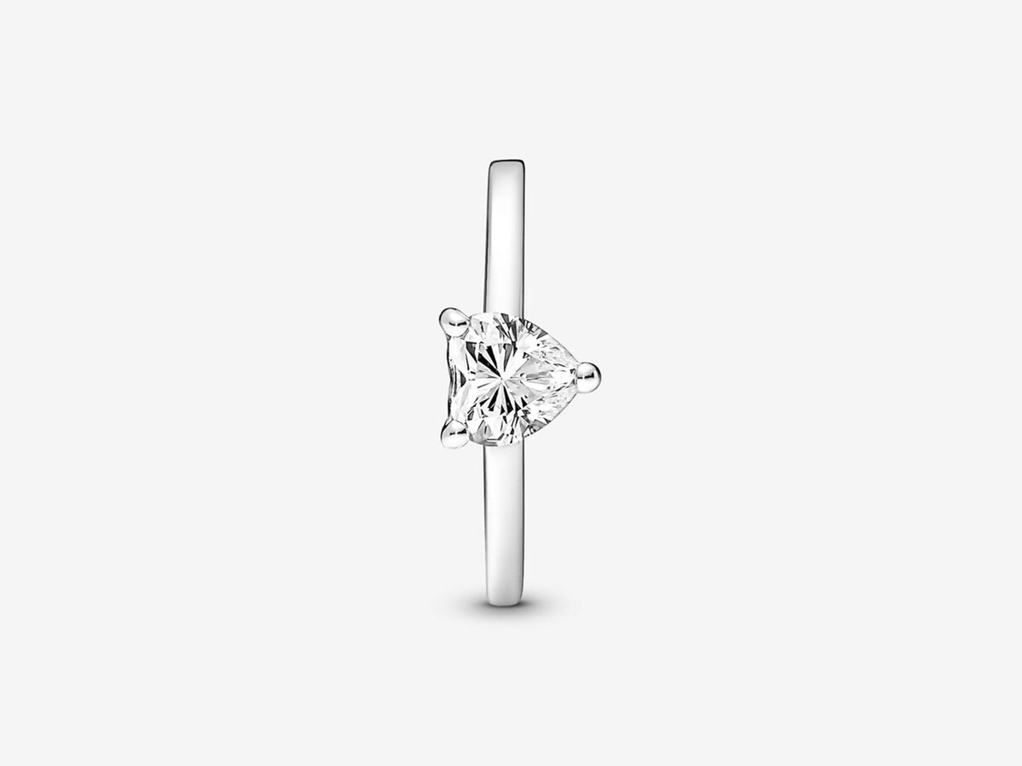 Sparkling Heart Solitaire Ring
