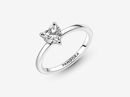 Sparkling Heart Solitaire Ring