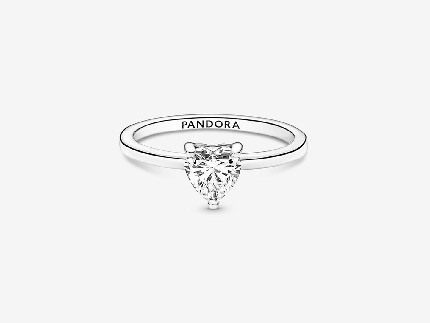 Sparkling Heart Solitaire Ring