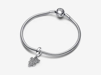 Sparkling Puzzle Piece Dangle Charm