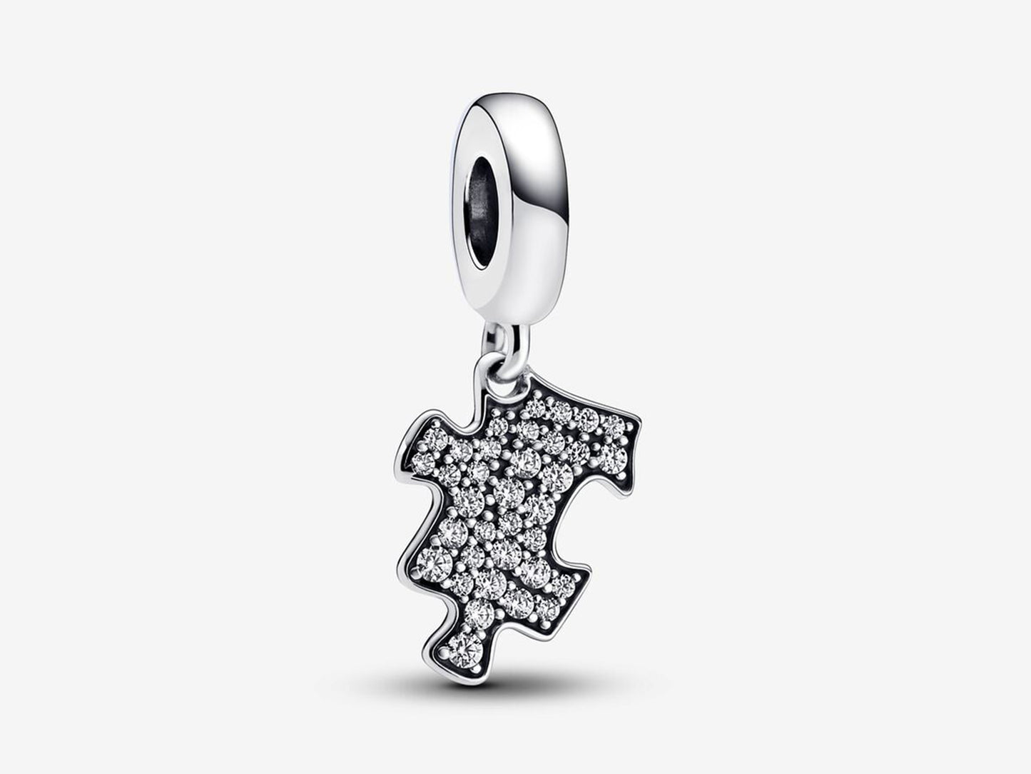 Sparkling Puzzle Piece Dangle Charm