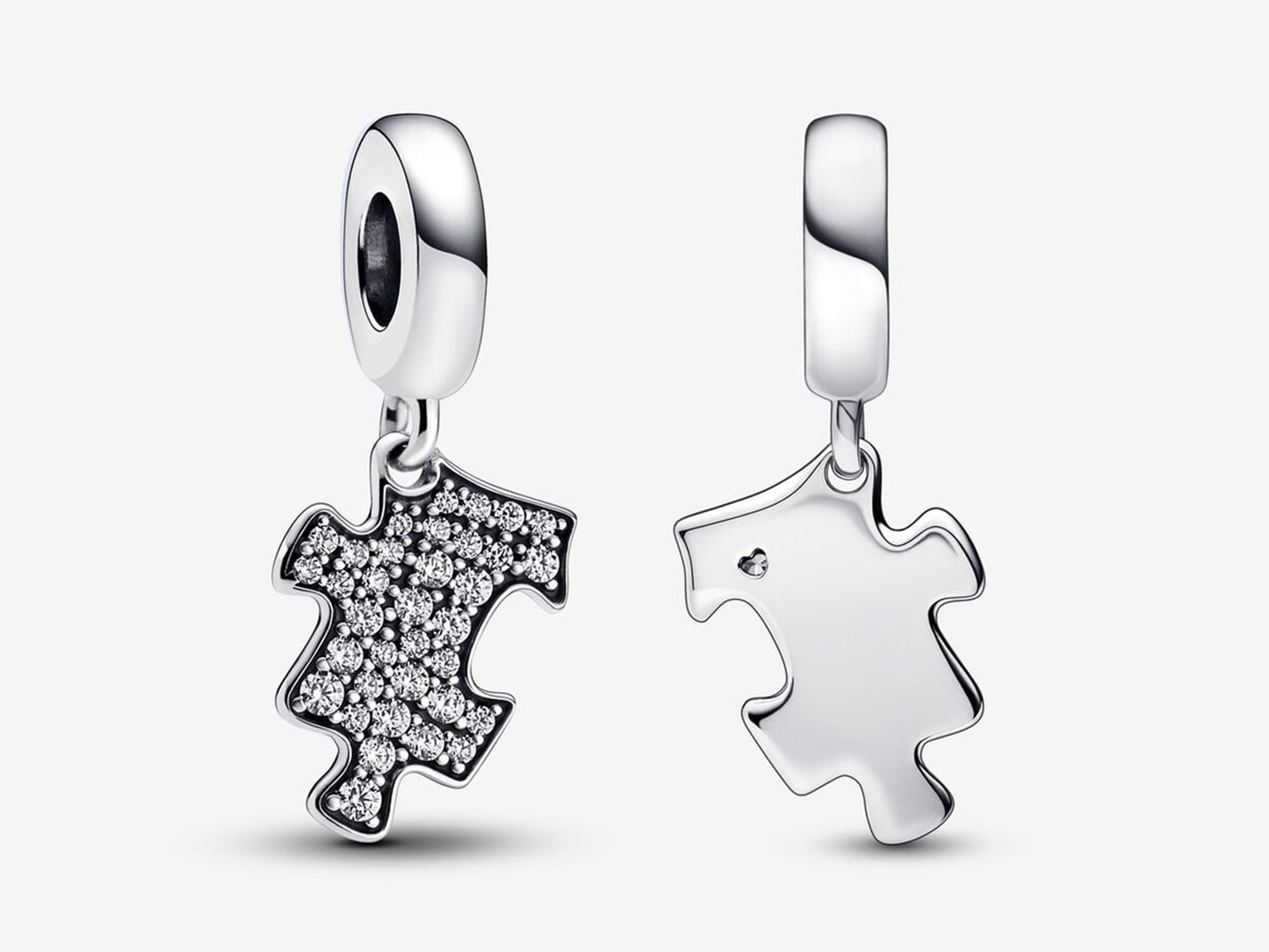 Sparkling Puzzle Piece Dangle Charm