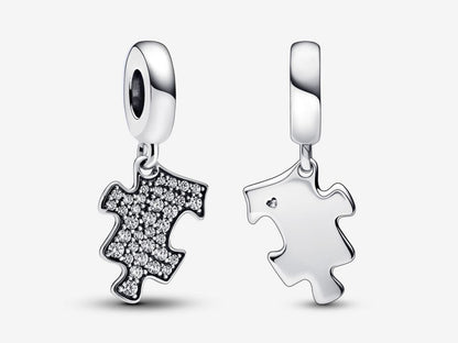 Sparkling Puzzle Piece Dangle Charm