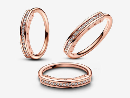 Copper-Silver Iconic Sparkle Ring