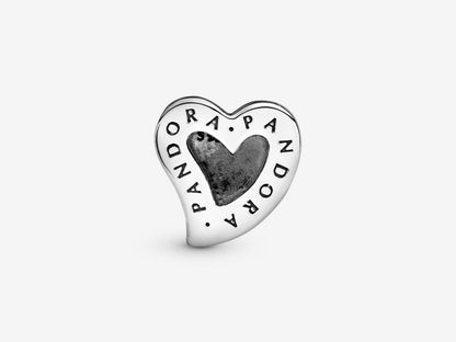 Silver Asymmetrical Heart Clip