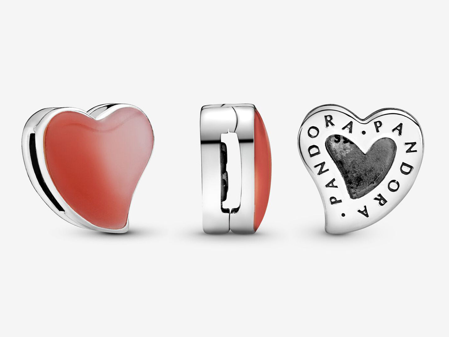 Silver Asymmetrical Heart Clip