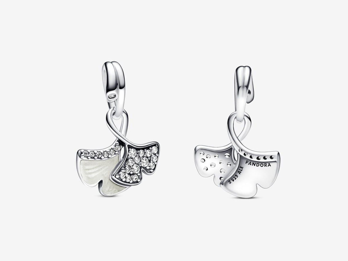 Silver Leaves Charm
