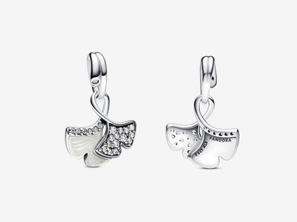Silver Leaves Charm