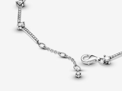 Silver Pave Link Bangle