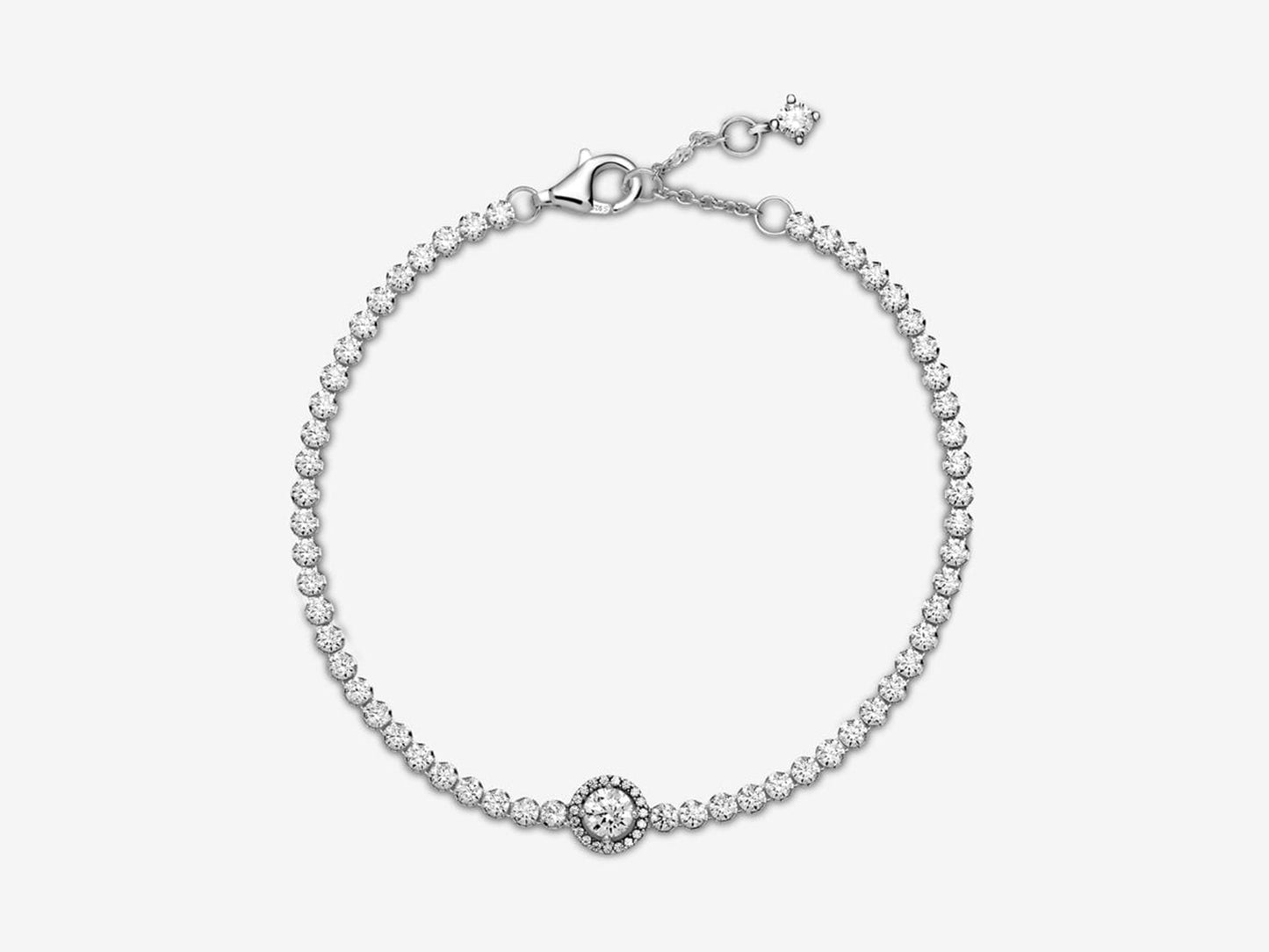 Sparkling Halo Tennis Bracelet