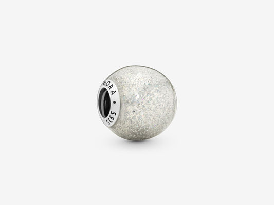 Silver Sparkle Orb Charm