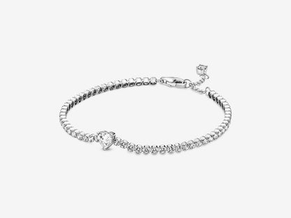 Sparkling Heart Tennis Bracelet