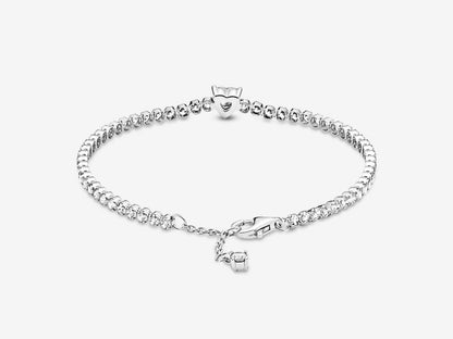 Sparkling Heart Tennis Bracelet