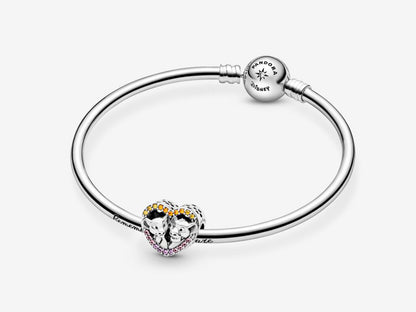 Simba and Nala Heart Charm