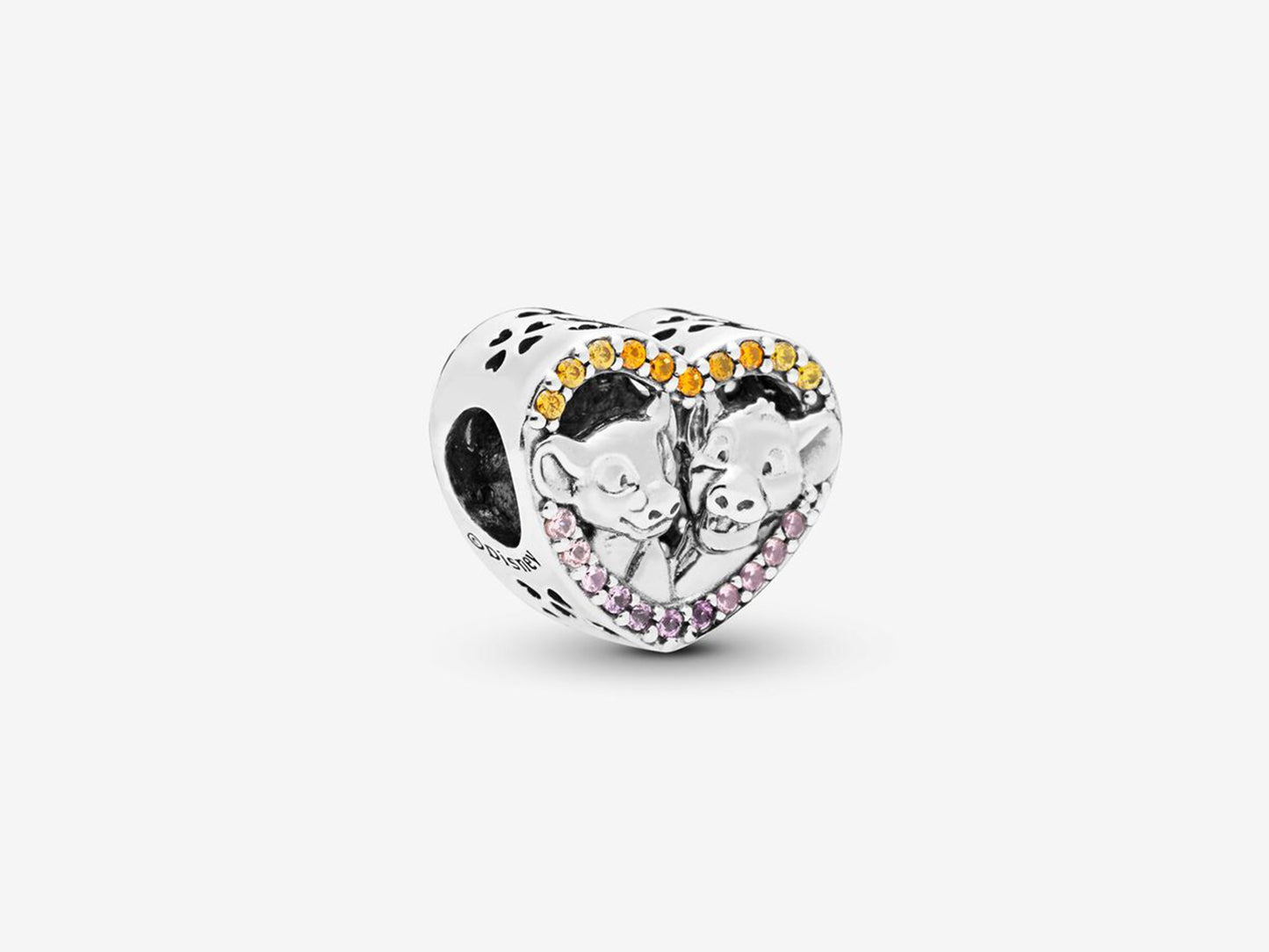 Simba and Nala Heart Charm