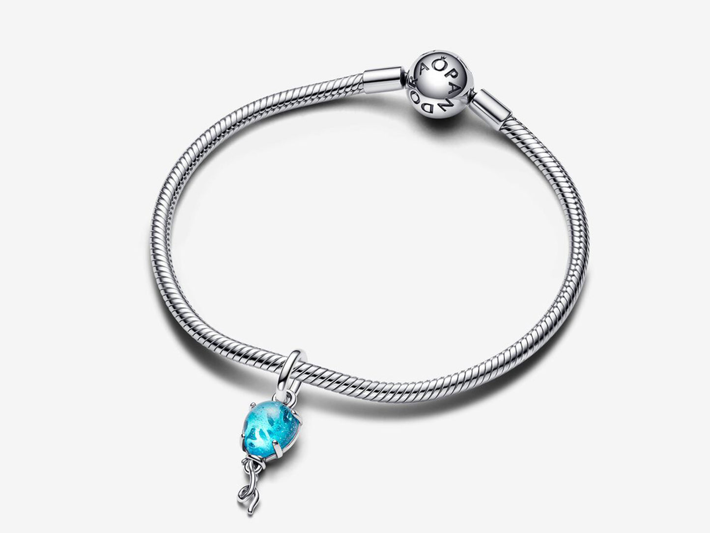 Blue Murano Glass Balloon Dangle Charm