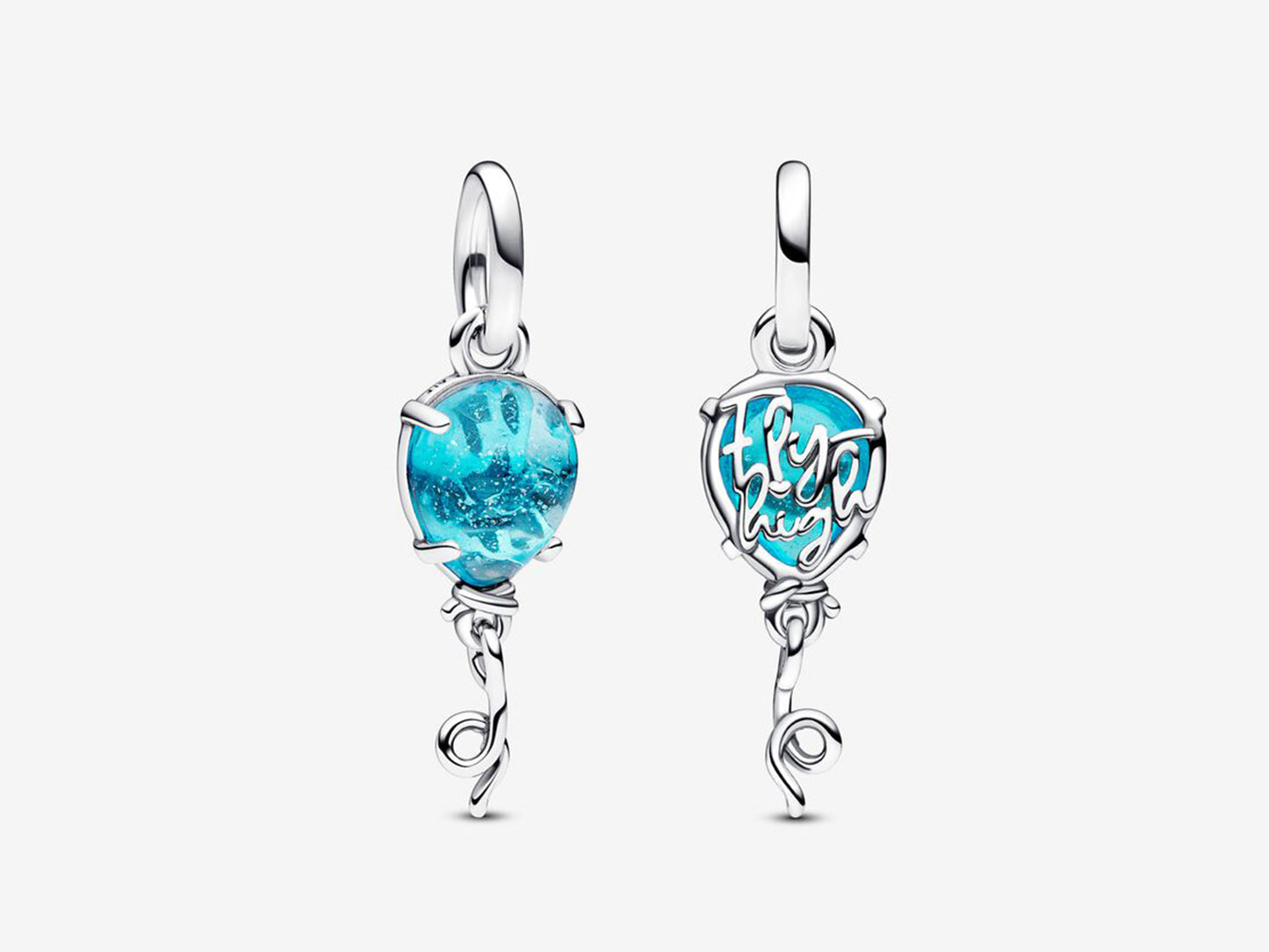 Blue Murano Glass Balloon Dangle Charm