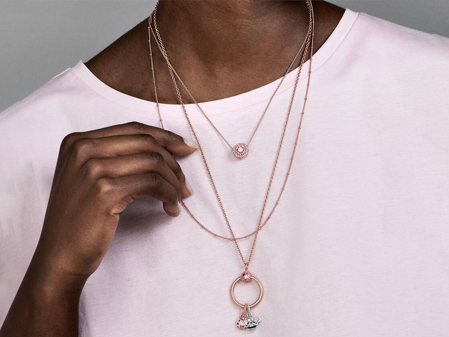 Small Pavé O Pendant