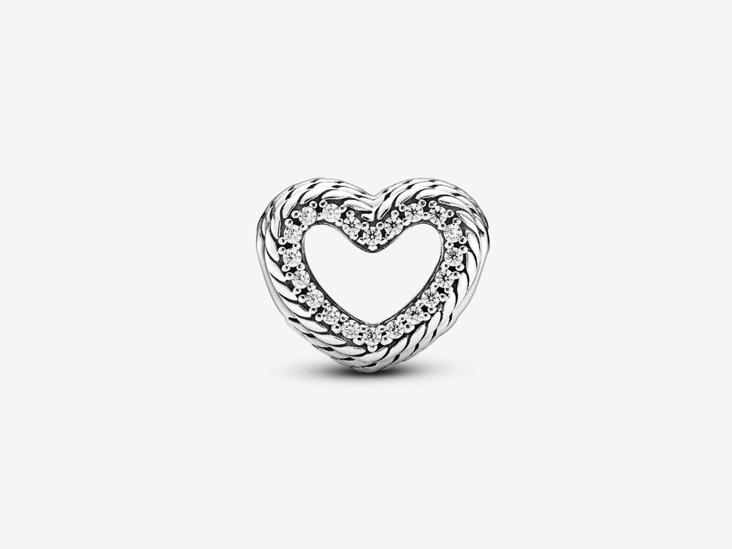 Snake Bone Chain Heart Charm