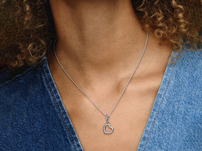 Snake Chain Heart Pendant
