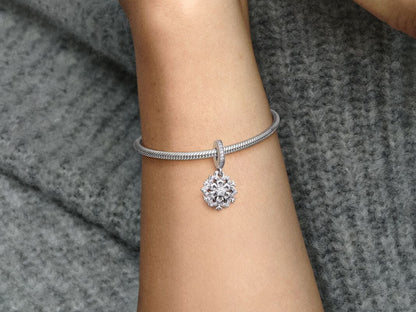Sparkling Snowflake Double Dangle Charm