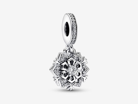 Sparkling Snowflake Double Dangle Charm