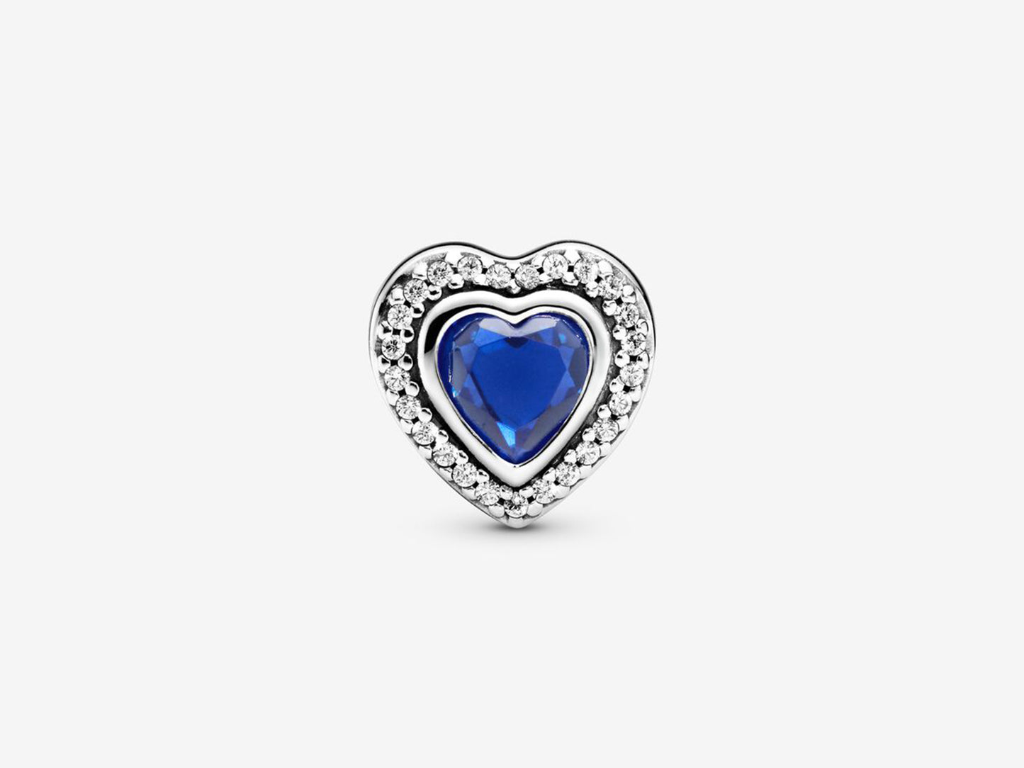 Sparkling Blue Heart Charm
