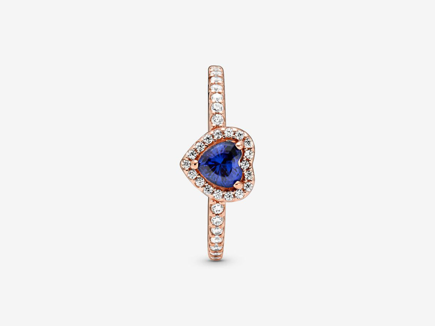 Sparkling Blue Elevated Heart Ring
