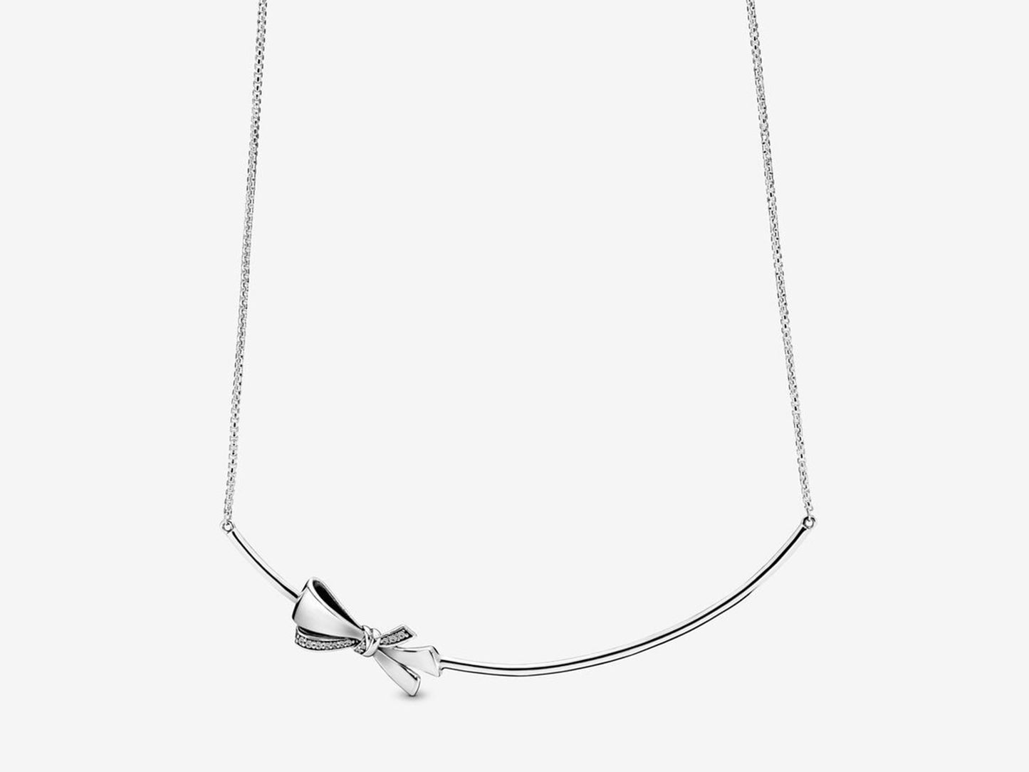 Sparkling Bow Necklace Charm