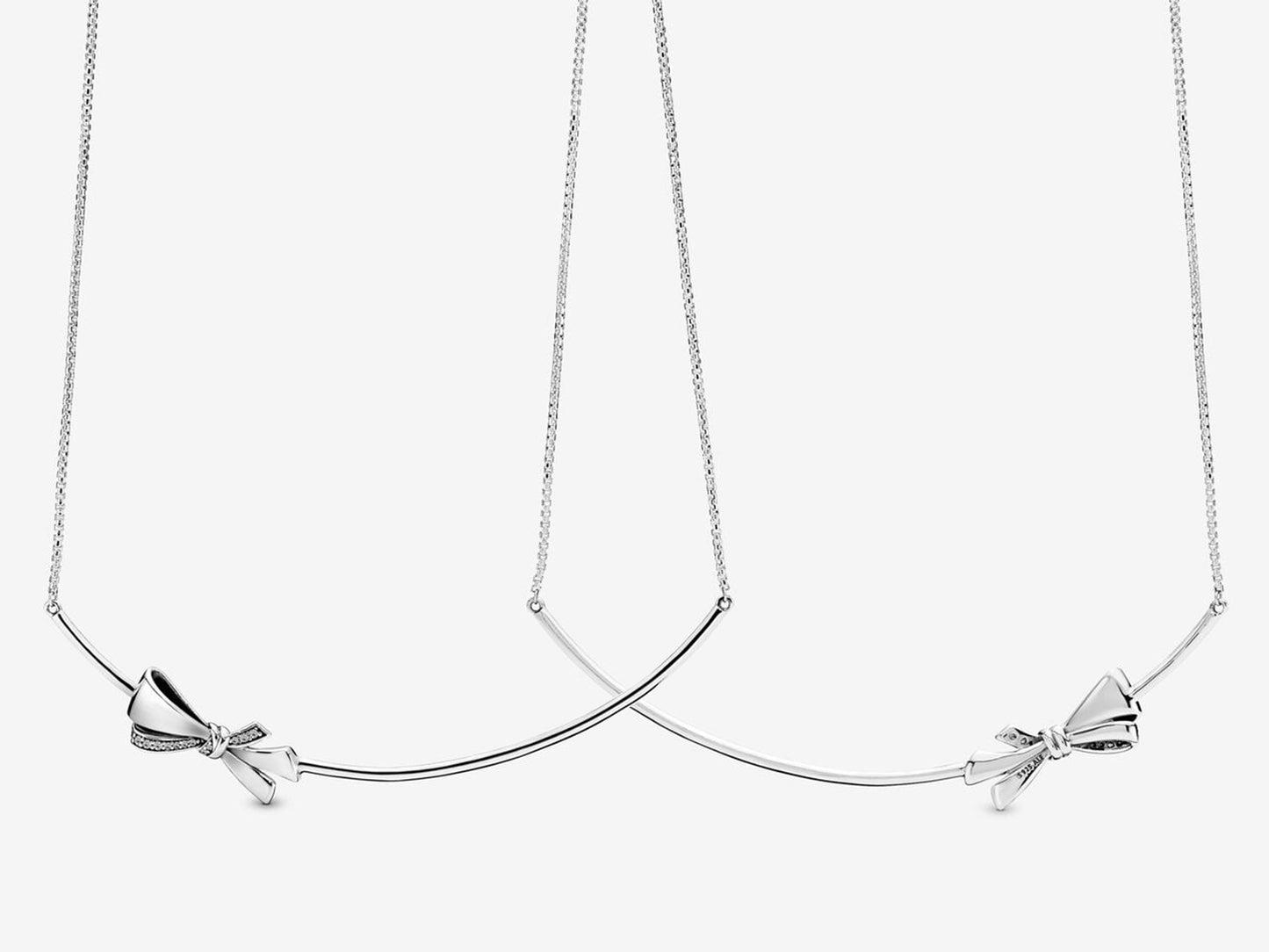 Sparkling Bow Necklace Charm