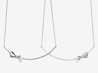 Sparkling Bow Necklace Charm