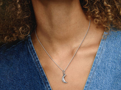 Sparkling Crescent Moon Pendant