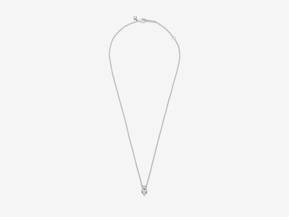 Double Heart Pendant Sparkling Collier Necklace