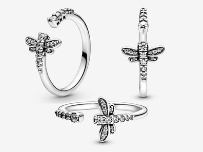 Sparkling Dragonfly Ring