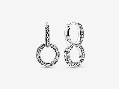 Sparkling Double Hoop Earrings