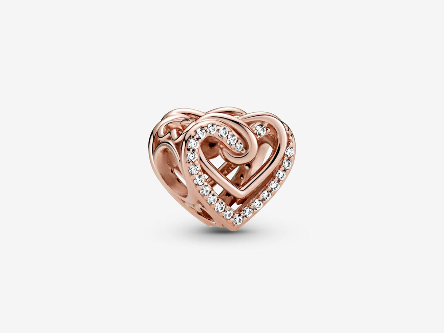 Sparkling Entwined Hearts Charm